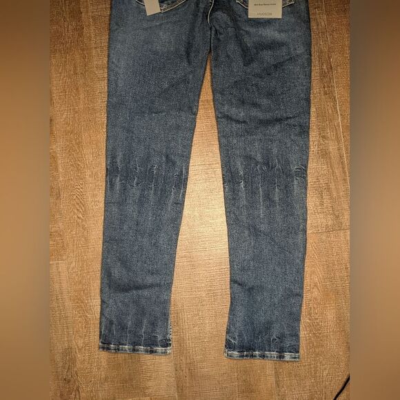 HUDSON Womens Collin Flap Skinny Jeans Size 26 Dark Wash Stretch Mid Rise Denim - Picture 6 of 15